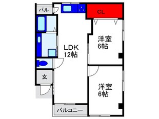 豊高前マンション（２０２）の物件間取画像